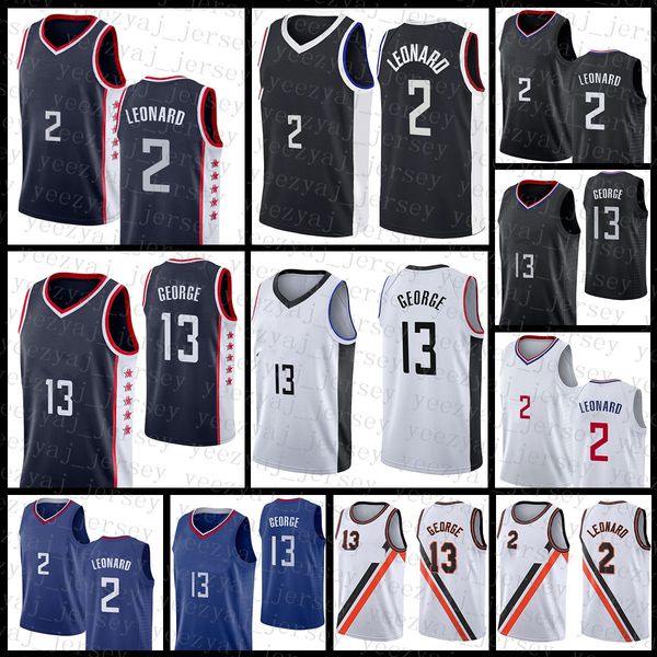 

basketball jersey kawhi 2021 new 2 leonard mens paul 13 george black, Black;red
