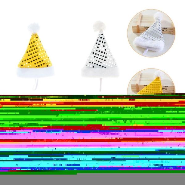 

dog apparel 4pcs pets santa hat pet christmas party puppy