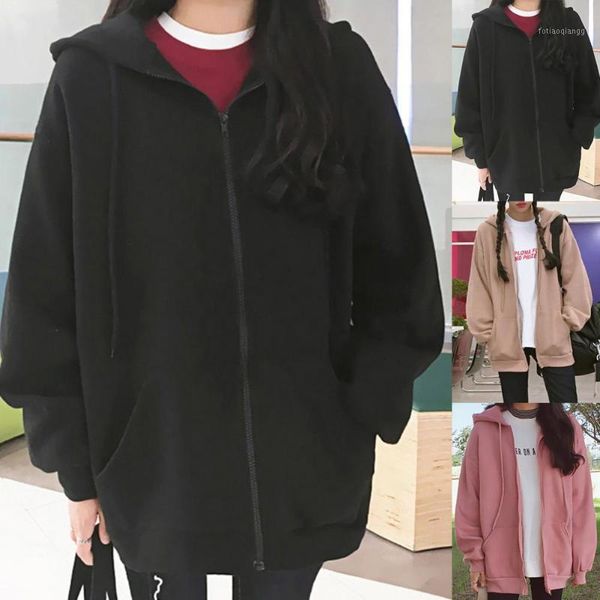 

women's jackets washable thin texture skin-friendly women hoodie solid color drawstring hooded coat for winter, Black;brown