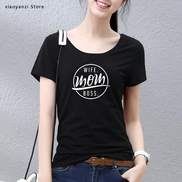 

2021 fashion t-shirt for women pocket wife mom letters print tshirt women's graphic tees women tees ing, White