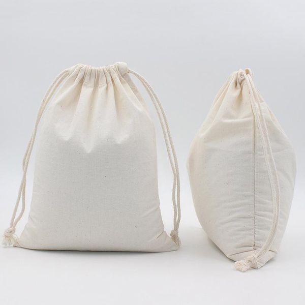 

storage bags 2pcs handmade cotton linen package bag drawstring small coin purse travel women cloth christmas gift pouch