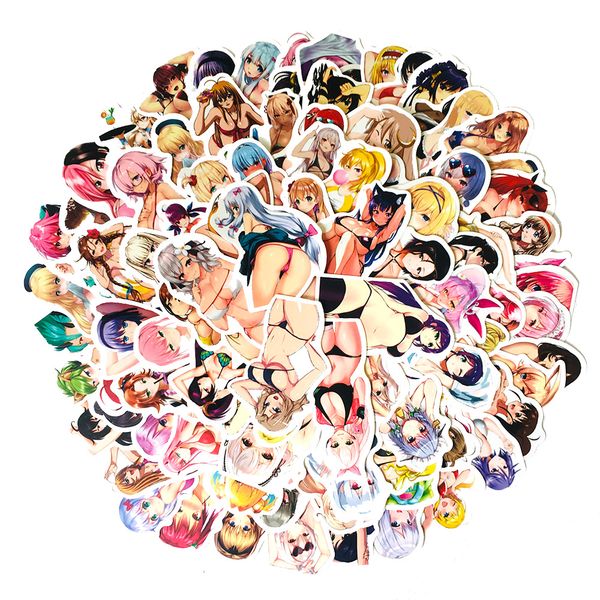 

100pcs/lot anime girls stickers waterproof sticker for lapskateboard notebook luggage water bottle car decals kid toys gifts