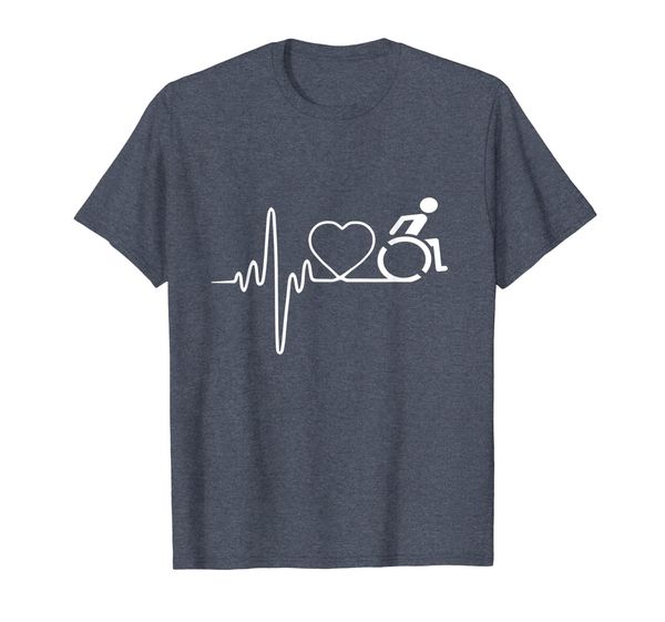

wheelchair heartbeat t-shirt for men women youth nice gift, White;black