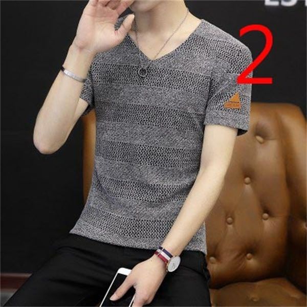 

2021 new large size mercerized round neck short-sleeved t-shirt summer men's cotton loose compassionate 6p5l, White;black