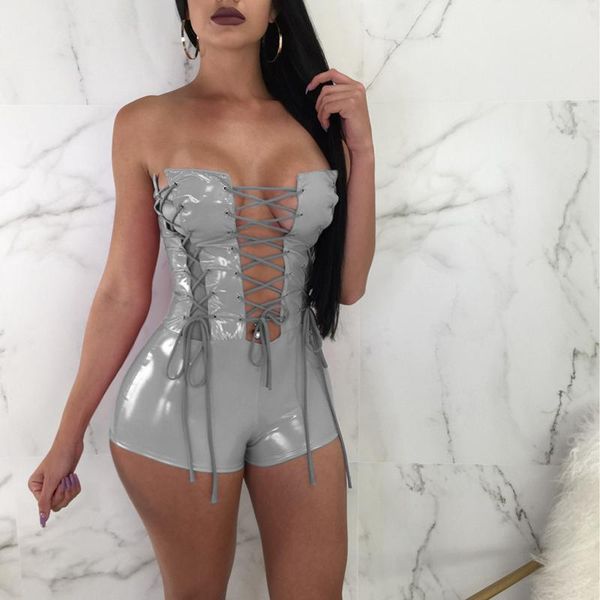 

nightclub sleeveless jumpsuit for women ski high waisted ladies' shorts, Black;white