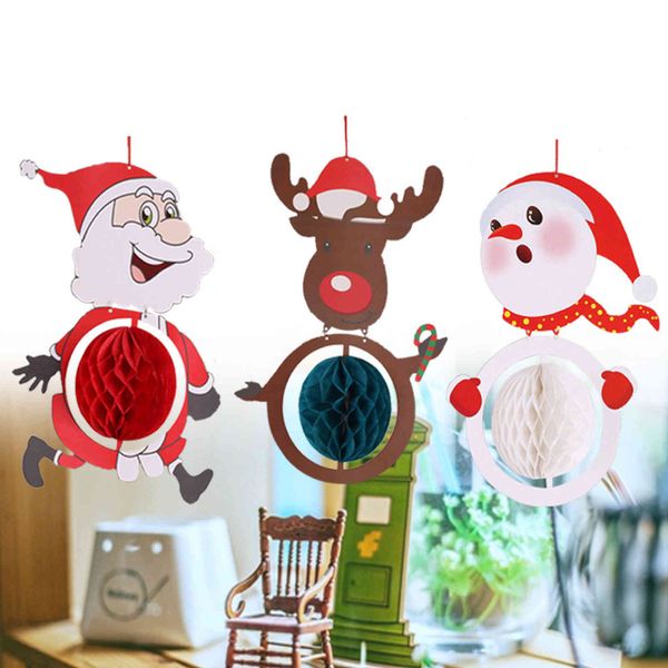 

2022 new decorations santa snowman reindeer shop christmas decoration christmas pendant