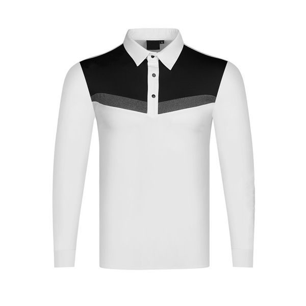 

2020 new autumn winter golf clothing men's long sleeve outdoor sports quick drying clothes breathable sweat wicking polo shirt, White;black