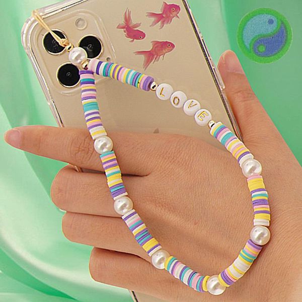 

keychains y2k accessories soft pottery letter love phone chain egirl aesthetic diy vintage ins keychain charms 90s fashion friends gifts, Silver