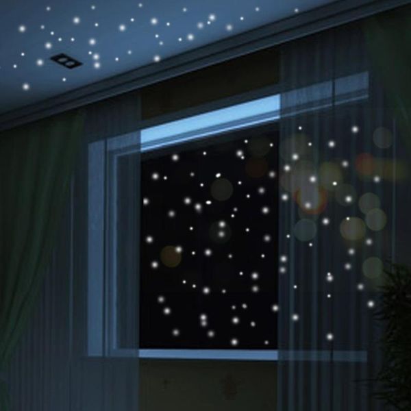 

wall stickers glow in the dark star 407pcs round dot luminous kids room decor