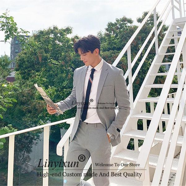 

men's suits & blazers fashion mens suit business blazer handsome wedding groom tuxedo slim fit casual groomsmen 2 piece costume homme j, White;black