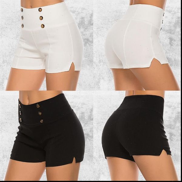 

summer women shorts high waist office wear casual wide leg shorts korean solid brief design lady work office shorts, White;black