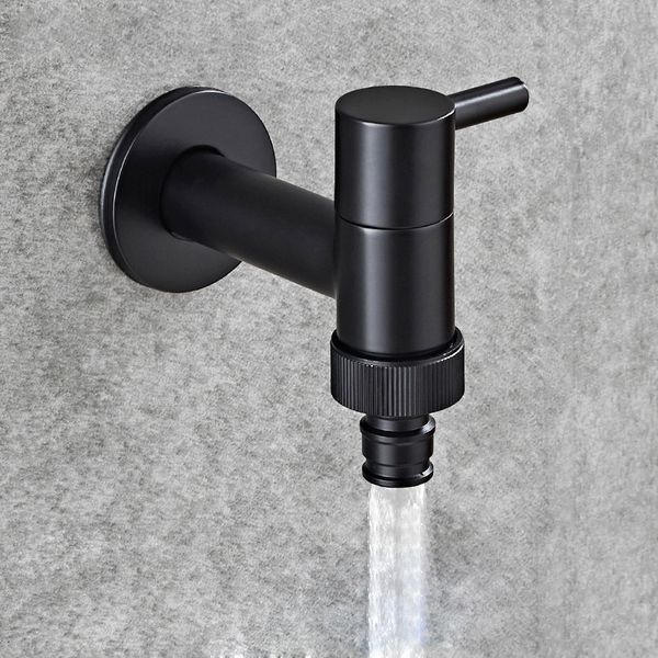 

2021 new washing machine copper bathroom corner single cold garden faucet black oil outdoor mixer small tap ff78