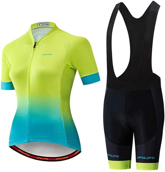 

racing sets 2021 summer cycling jersey women's bike mountain road mtb sportswear maillot shirts breathable sport shirt bib, Black;blue
