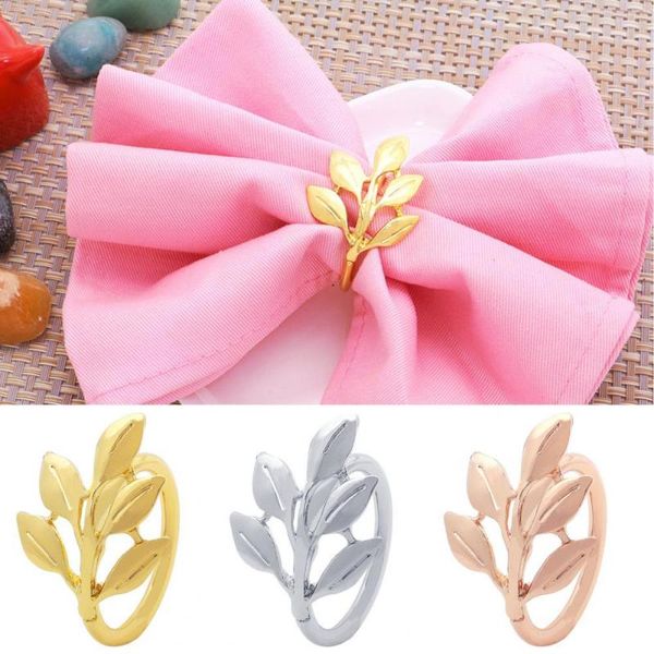

napkin rings unique beautiful solid color buckle alloy rack wear-resistant for restaurant