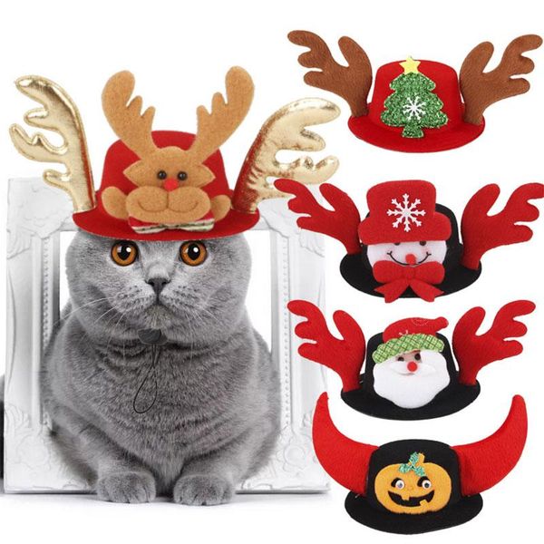 

dog apparel christmas costume hat for dogs santa claus snowman accessories small festival cosplay clothing cat pet