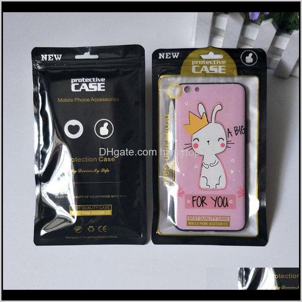 

12*21cm 5 colors plastic zipper cell phone case bags mobile phone shell packaging zipper pack for iphone xs 8 plus case 23rjn pp4fe