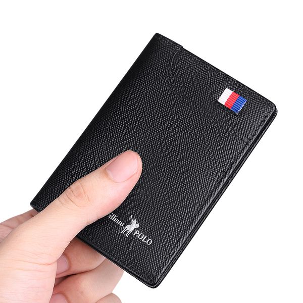 

mens wallet vertical light card holder leather fashion mini purse new design retro mens short ultra thin card bag, Brown;gray