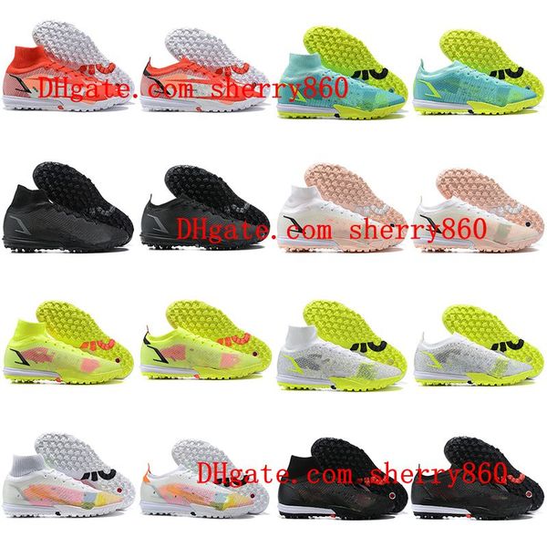 

2021 superfly 8 academy tf soccer shoes mercurial 14 generation high turf cleats football boots neymar cristiano ronaldo cr7