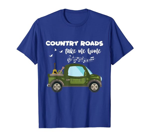 

country roads take me home retro country music funny tshirt, White;black