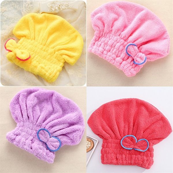 Atacado- frete grátis confortável têxteis úteis secos microfibra turbante de cabelo rápido chapéus envoltórios toalhas de banho tampão tampão chuveiro 362 R2