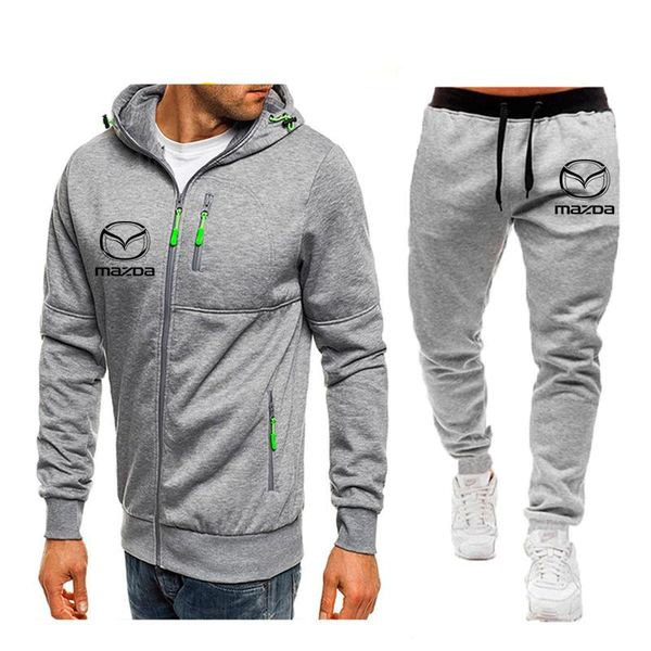 

jogging clothing 2021 selling spring autumn mazda brand long sleeve men england style set customizable solid color print high street sets, Black;red