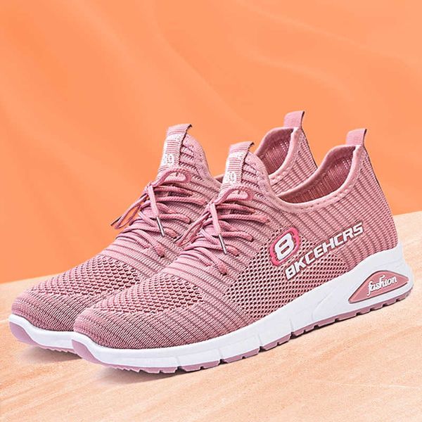 

women's spring 2021 women's sho fashion fly woven lace up casual sports women
