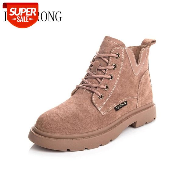 

genuine leather short ankle boots new fashion women snow boots winter ladies solid color plush warm motorcycle woman shoes #xq5b, Black
