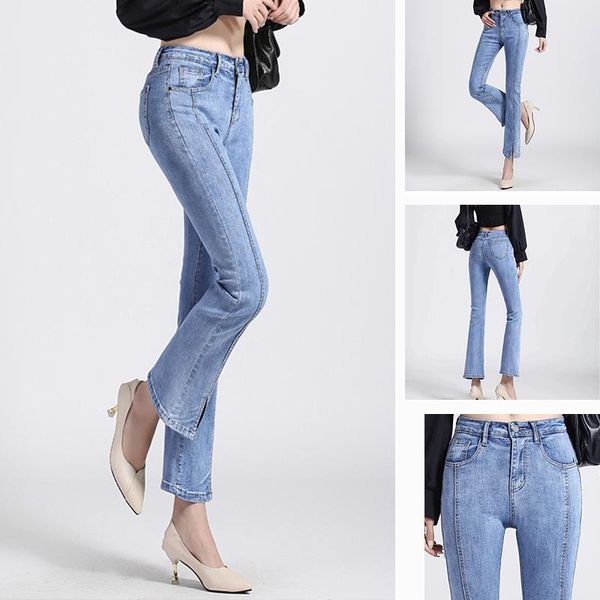

women's jeans ladies xl vintage high waist bleached pants boyfriend, Blue