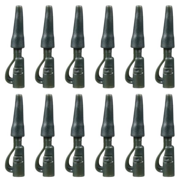 

fishing accessories 50pcs useful line retaining clip wire lead clips (green)
