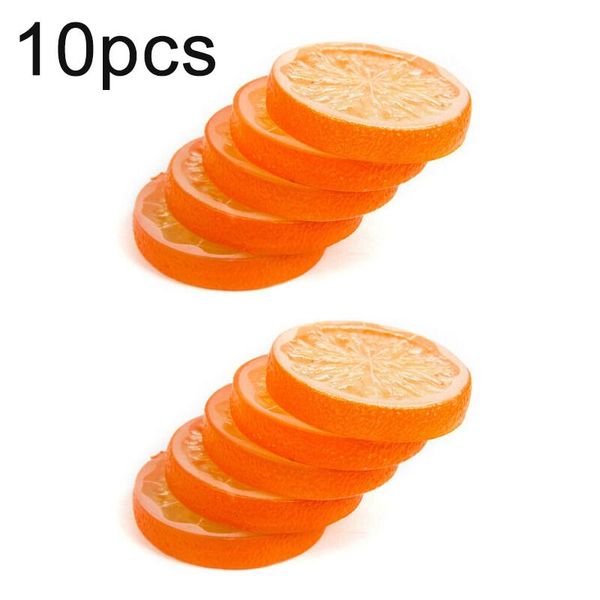 

10x fake slice artificial fruit simulation lifelike home pgraphy decor