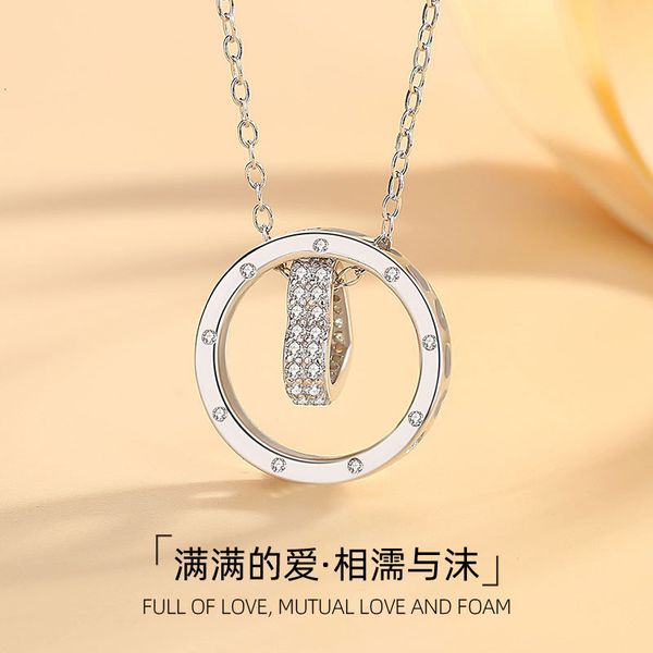 

jewelry highly quality women party wedding lovers gifts925 sterling silver necklace female clavicle chain korean student personality