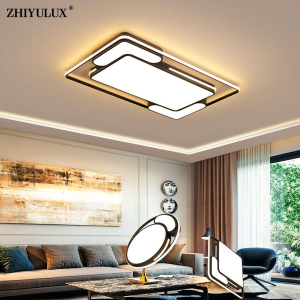

chandeliers remote dimming round square modern led chandelier lights dining living room kitchen aisle flats hall lamps indoor lighting