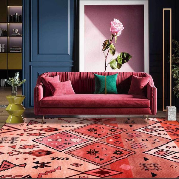

new vintage persian carpets for living room bedroom area rugs non-slip floor mat absorbent boho morocco ethnic retro home carpet