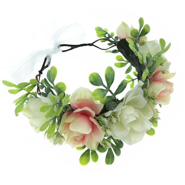 

spring flowers wreath crown festival headband girls bride women hair accessories headdress flower garlands wedding qyllbt