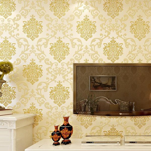 

shuhiko romantic wedding room bedroom full of wallpaper wallpaper non - woven living room simple european damascus