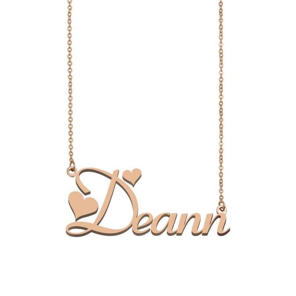 

pendant necklaces deann name necklace, custom necklace for women girls friends birthday wedding christmas mother days gift, Silver