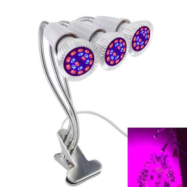 

grow lights plant led growing light 3 head cultivo flower greenhouse tent 18 indoor growth lamp hydroponics desk clip t1