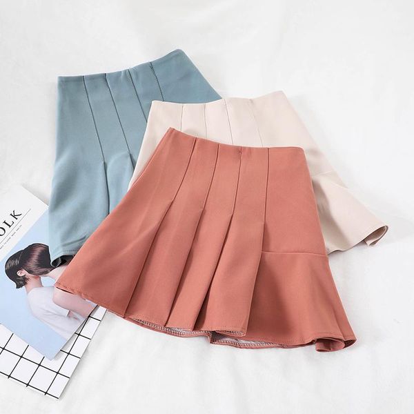 

skirts women fashion summer cloths 2021 spring pleated skirt female, Black