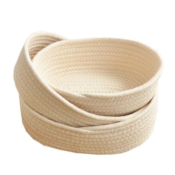 

storage baskets laundry handmade knitting organizer table cotton blend woven basket hamper office soft dirty clothes space saving