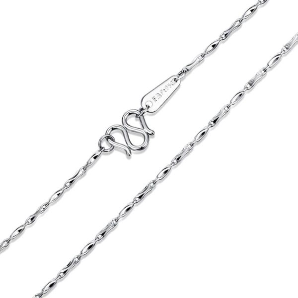 

chains fine pure platinum pt950 chain women yuanbao link necklace 18inch 3.4-3.7g, Silver