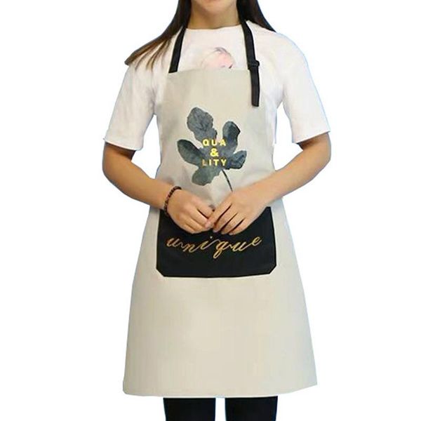 

aprons 2021 striped waterproof polyester bib apron woman bibs home cooking baking coffee shop cleaning kitchen accessory