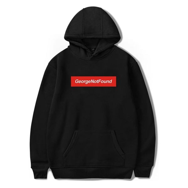 

george notfound merch hoodie sweatshirts men women print pullover harajuku tracksui 210805, Black