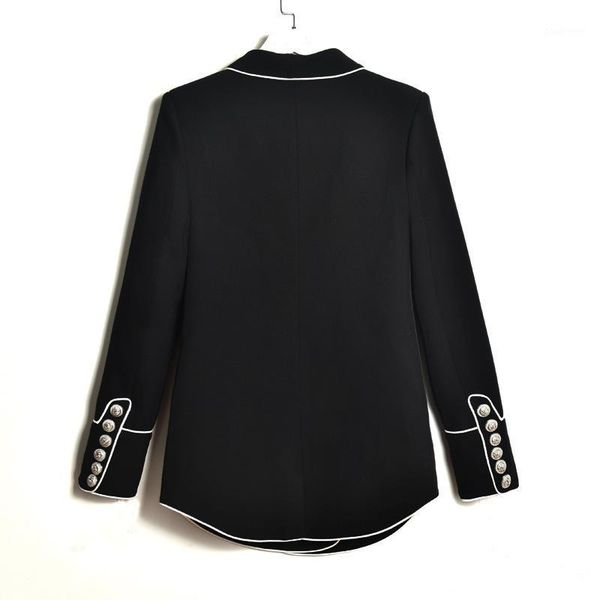 

women's suits & blazers runway luxury designer women elegant blazer long sleeve suit jacket coat outwear ladies double breasted femme, White;black
