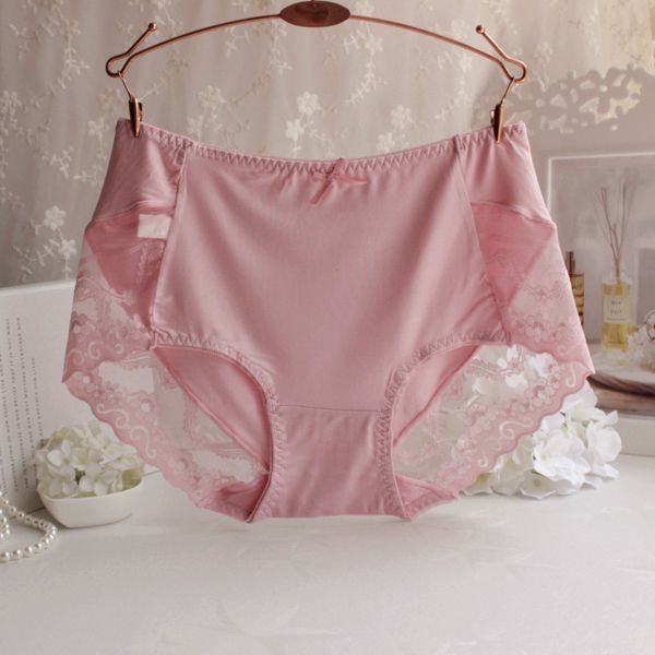 

weimi girl lace bag buttocks simple large version women's underwear, Black;pink