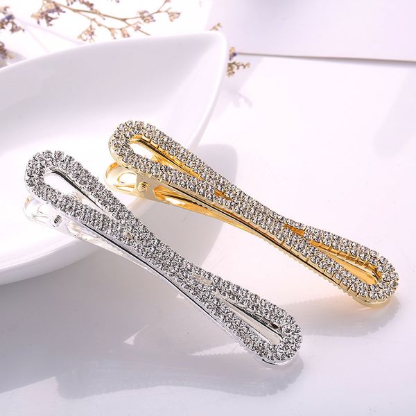 

version 888 diamond jewelry hairpin headdress u-shaped hairpin, Golden;silver