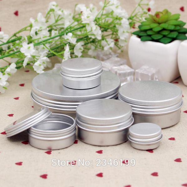 

50g 100g 50pcs/lot diy cosmetic cream container, empty aluminum jar for , metal aluminum cosmetic box