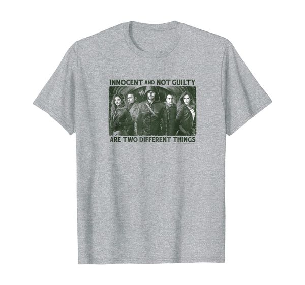 

arrow tv series not guilty t shirt, White;black