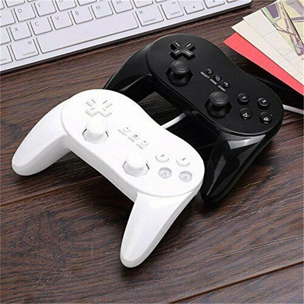 

new pro classic gamepad for wii second-generation wired game controller gaming remote pad console joypad joystick black