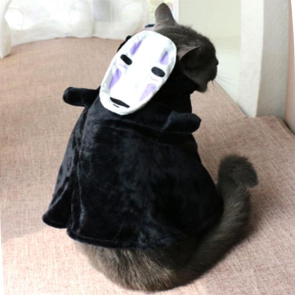

cat costumes pet cute cartoon costume dogs cosplay spirited away no face man clothes dog cats halloween christmas dress up accessories