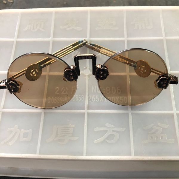 

republic of sunglasses old glasses china antique glasses shanghai sunglasses crystal glasses brown lenses, White;black